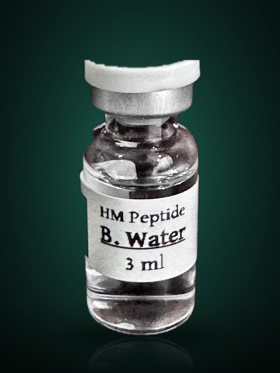 Vial de agua bacteriostática de 3 ml incluido con el pedido