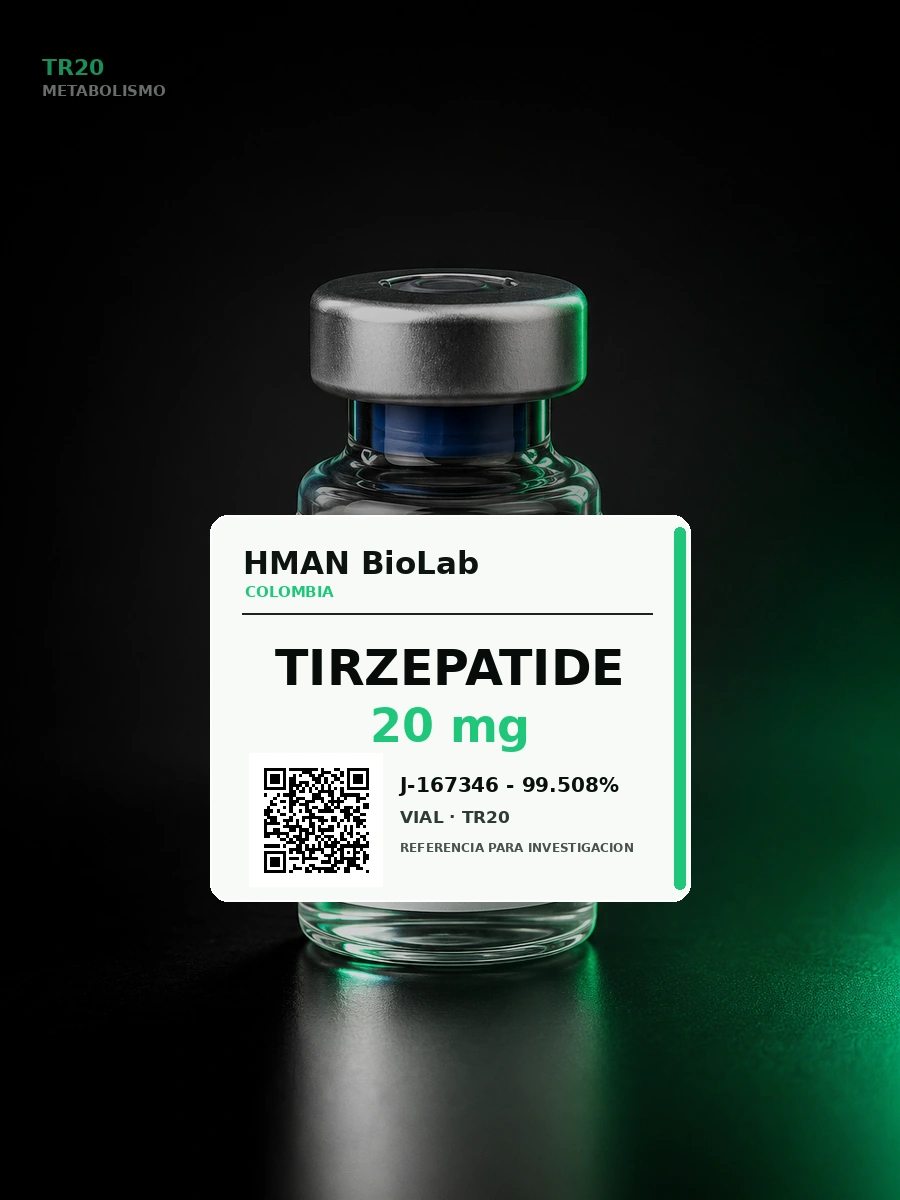 Tirzepatide 20 mg para investigación en Colombia